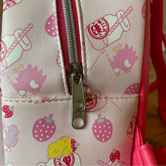 Loungefly Hello Kitty Sanrio Strawberry Milk Mini Backpack Pink - Picture 11 of 13